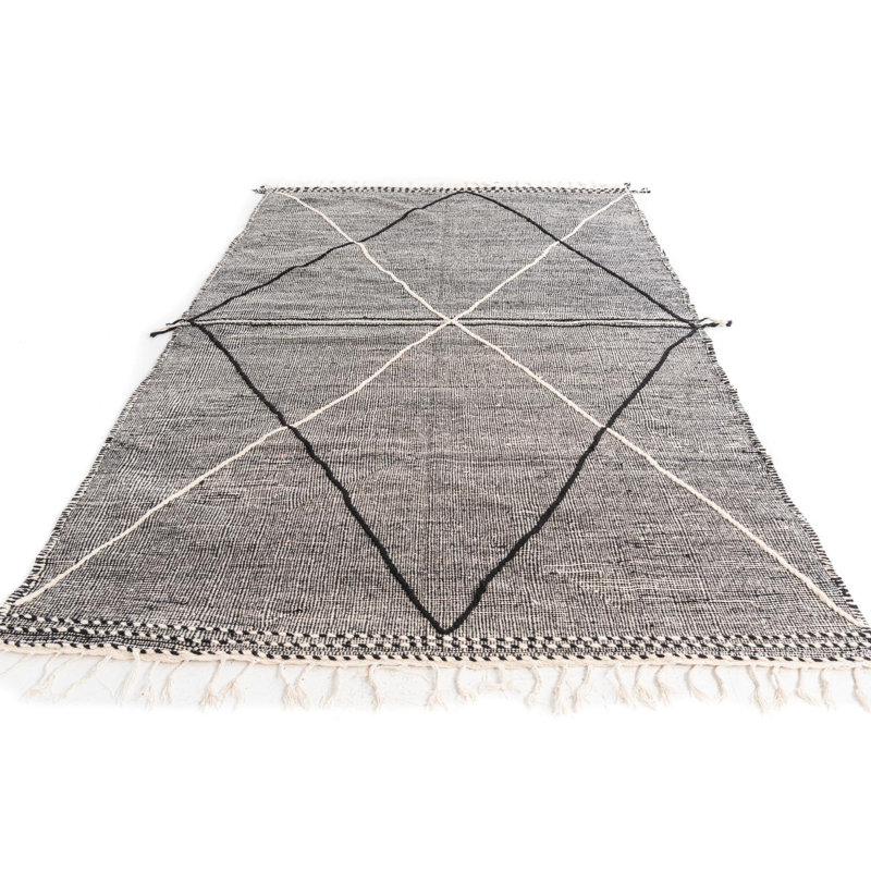 Tapis noir et blanc Odle