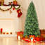 Arbre de Noël artificiel de 6 pi avec branches articulées pour installation facile et support en métal vert classique pour les fêtes-1955749609