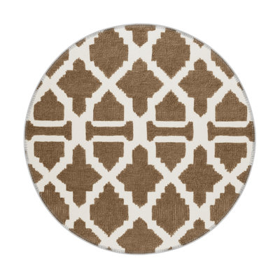 Tapis brun intérieur et extérieur Trellis