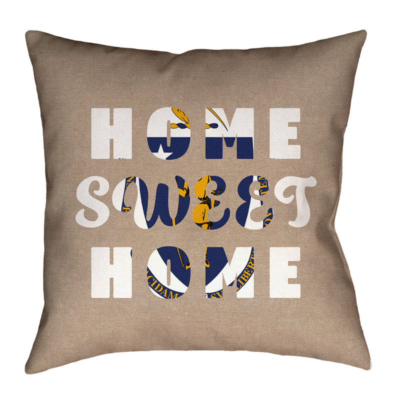 Coussin Katelyn Smith Home Sweet Massachusetts, 20 po X 20 po, Housse de coussin