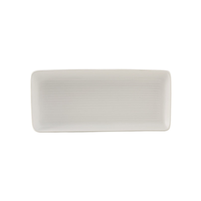 Plateau en porcelaine Tuxton, H 1 po x l 10,88 po x P 5 po, Blanc