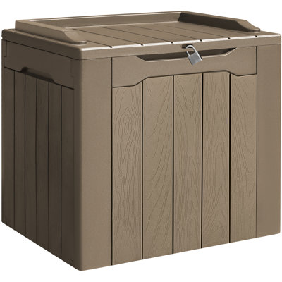 GUNJI 30 Gallons Water Resistant Resin Lockable Deck Box