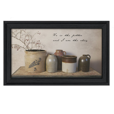 Art mural encadré «He is the Potter», impression encadrée pour décoration de salon, de chambre à coucher et de maison de campagne par Billy Jacobs
