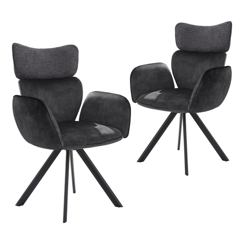 Fabric Upholstered Wing Back Armchair
