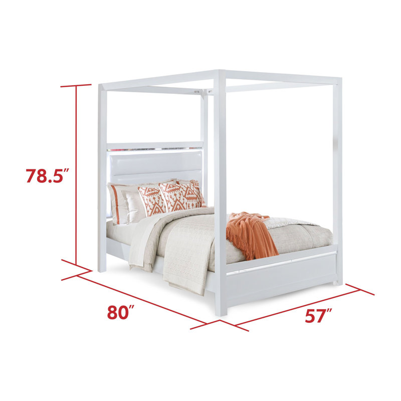 Arkeba Upholstered Canopy Bed, Full