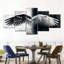 Black And White Angel Wings Multi Piece Canvas Print-1309272119
