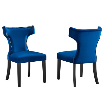 Modway Curve Performance Velvet Dining Chairs