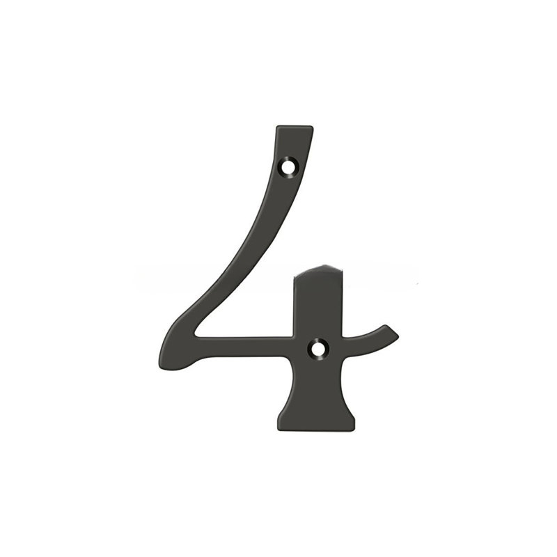 House Number, 4, Oil-Rubber Bronze