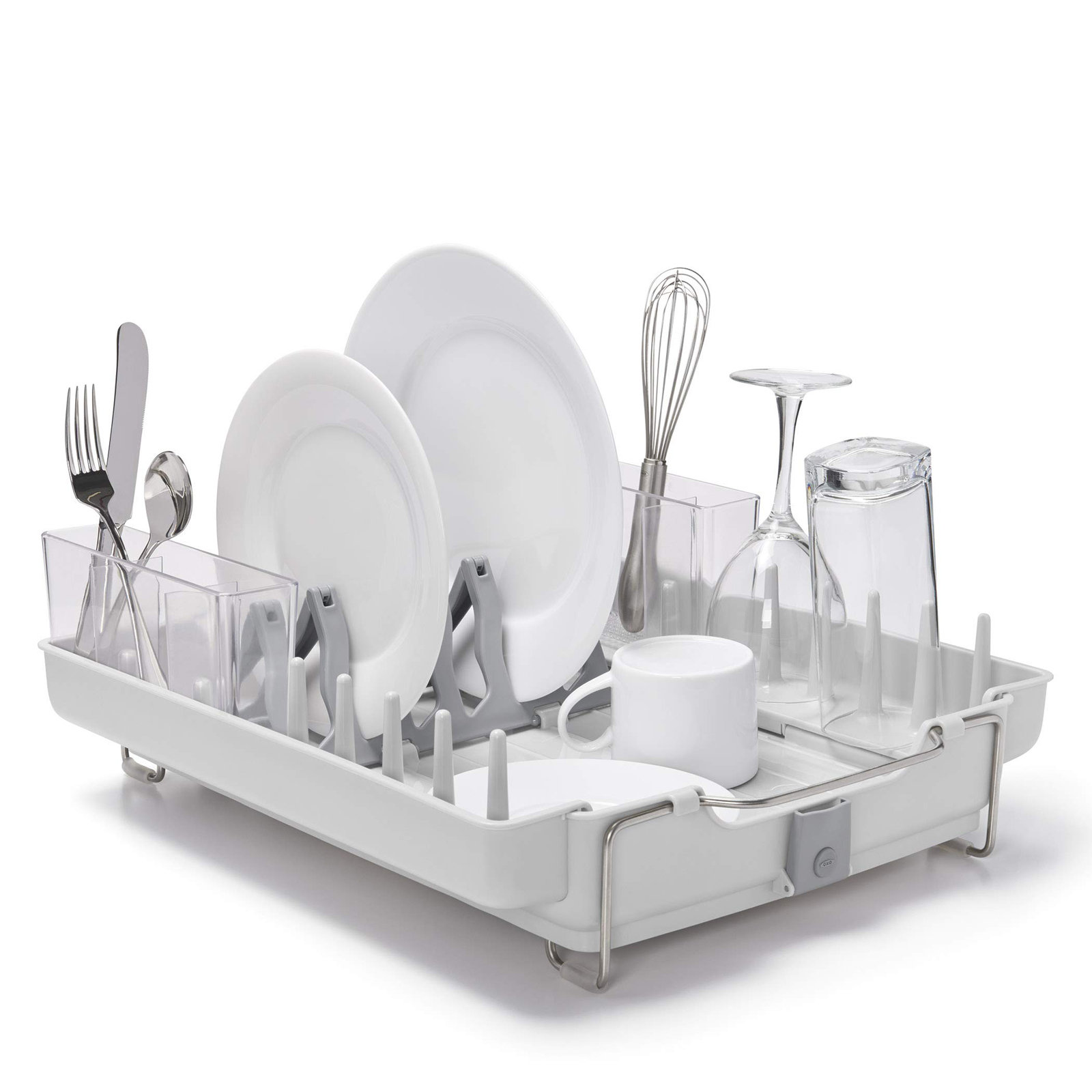 KitchenAid Full Sized Dish Rack Stainless Steel Satin Light Gray
