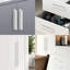 Cabinet Handles 4 Pack Matte Black Drawer Handles 4.72" Length Slim Waist Alumium Pulls-125225389-125225390