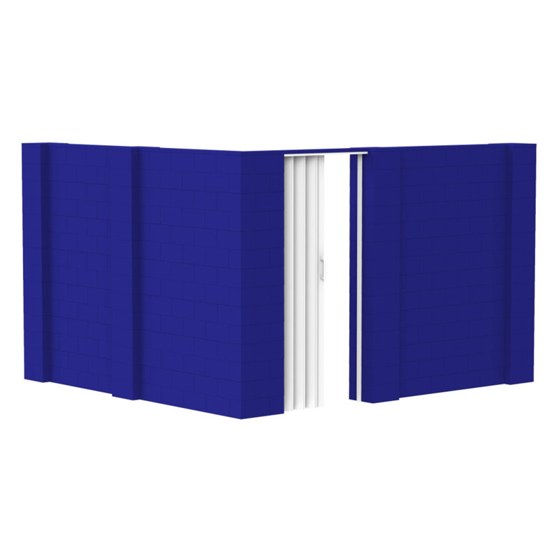 EverBlock Office Partitions, 84" H x 120" W x 120" D, Blue