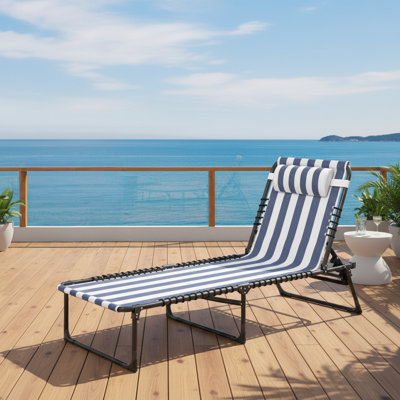 Outdoor Beach Lounge Chair, Portable Design, Suitable For Multiple Scenarios, Four-Position Adjustable Backrest, Comfortable And Stable Single Chair.