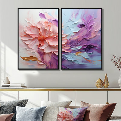 «Whirling Dreamscape - Abstract Spirals Large Wall Art 2 Panels»