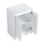 Meuble-lavabo autoportant de 72 po avec lavabo en résine, 2 armoires de rangement, fonction murale douce, contreplaqué blanc brillant, tiroirs à installation moderne, unité