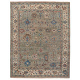 Wentworth-Jackson Hand Knotted Wool Oriental Area Rug in Green