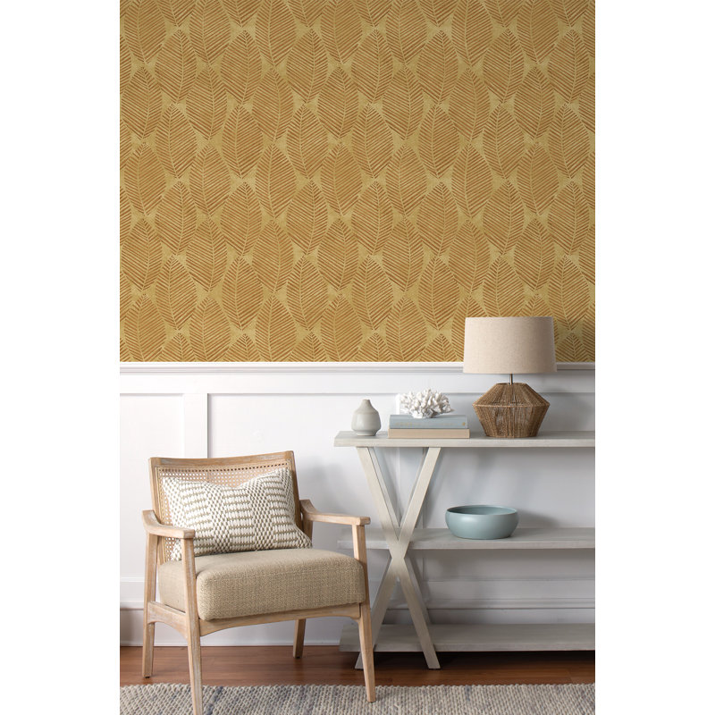 Papier peint floral Bertine, Caramel écossais / cuivre