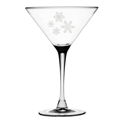 Snowflakes Martini Glass (Set of 2)