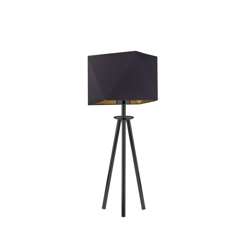 Emmly Metal Tripod Lamp, Black, Black