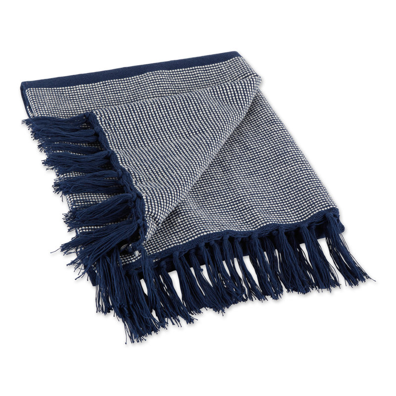 Plain Weave / Muslin Throw Blanket, Navy