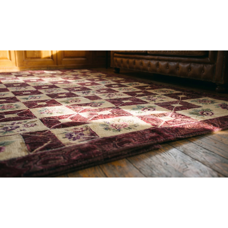 Tapis blanc crème et ivoire en laine des années 1920