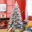 Arbre de Noël artificiel enneigé avec neige-767702233