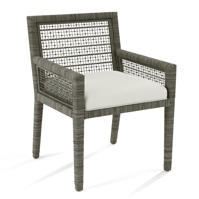 Pine Isle Arm Chair, Oslo Ivory; 0820-91, Sea Glass