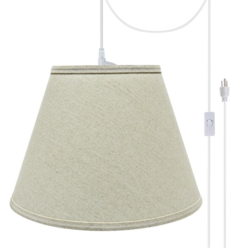 Helen 1 - Light White Single Pendant, 9.5'' H x 13'' W x 7'' D, Eggshell
