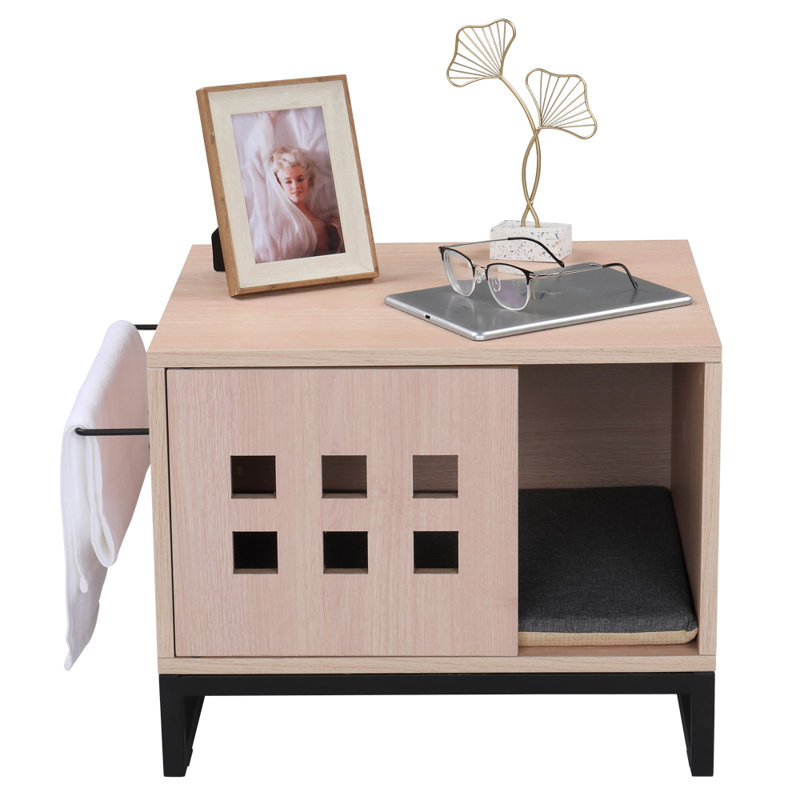 Enceinte de litière en bois Willbanks, Beige