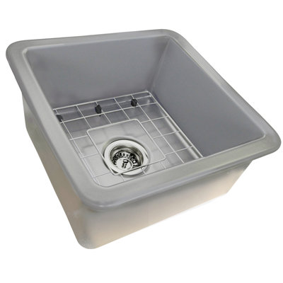 Pranav 18'' L Single Bowl Fireclay Kitchen Sink