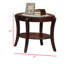 Table de bout en verre