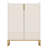29.52 Inches White & Gold Shoe Cabinet With Doors, 5 Tiers Shoe Storage Organizer-1621605618