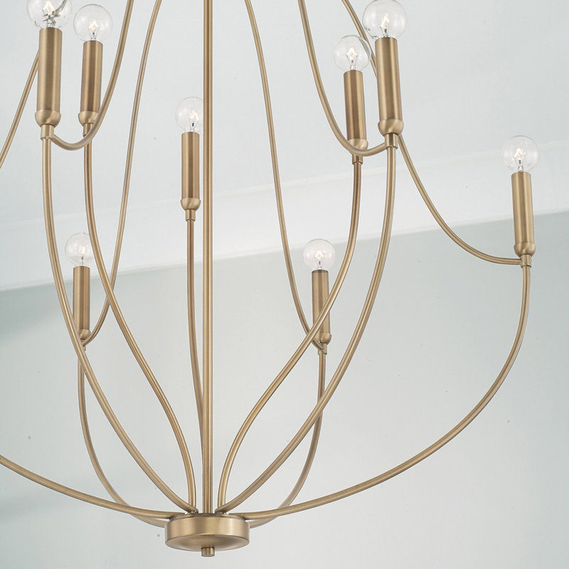 Lustre 32 lumières l 32,5 "x H 38" en laiton vieilli, Laiton vieilli