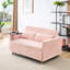 Velours côtelé rose avec choix polyvalents: fonction coulissante, plateau de table mobile, ports pour un espace personnalisable Ajouts innovants: mécanisme, expérience unique