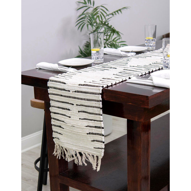 Tapis de couloir en coton Keita, Chemin de table 1 pi 2 po x 5 pi 1 po