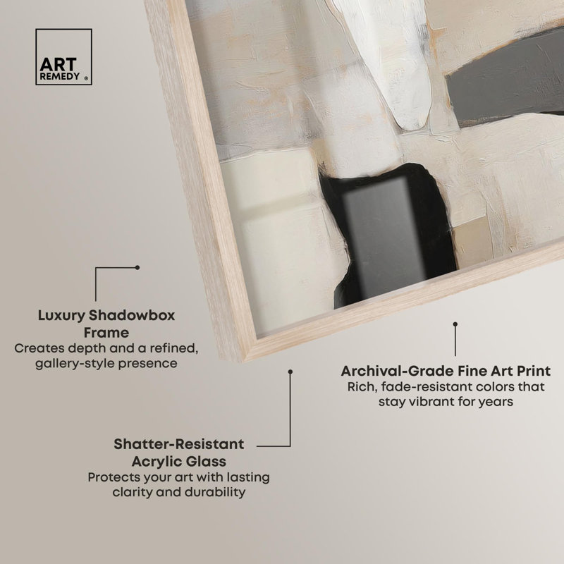 «Antique Wall II Modern Decor Shadowbox» par Art Remedy, H 31 po x l 21 po, Crème
