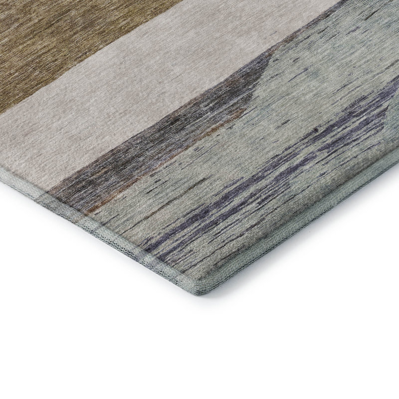 Premium Machine Washable Marasco AMF1624 Stripes Rug, Rectangle 10' x 14'