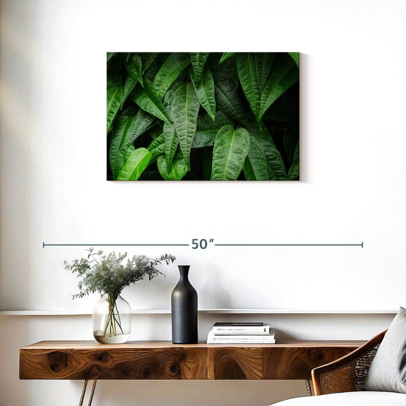 Harnek feuilles de plantes fraîches, H 20 po x l 30 po