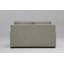 Causeuse stationnaire en tissu de chenille taupe avec 2 coussins-97807407