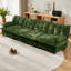 Canapé modulaire de 138 po à 4 places Cloud, canapé modulaire moderne à assise profonde, tissu chenille doux et respirant avec coussins en treillis, canapé de salon à assemblage facile-242379641