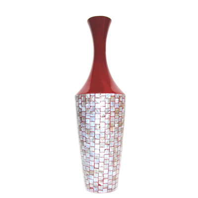Carmen Ceramic Vase Venetian Red