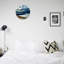 Blue Brown Abstract Landscape 12" X 12" Decorative Wall Clock