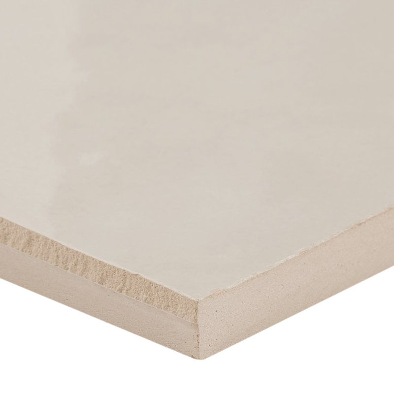 Virello 4x4 Glossy Ceramic Wall Tile, Linen Beige