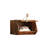 Double Sided Mobile Bookcase Display Stand,4 Tier Wood Open Book Shelf Magazine Bookshelf,Retro