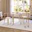 Sanita Kids 3 Piece Solid Wood Round Play Or Activity Table and Chair Set