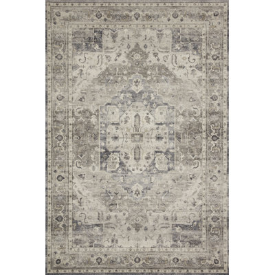 Tapis oriental acier / ivoire Claribel