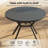 5-piece Patio Dining Set For 4, 4 Swivel Chairs & 42" Round Metal Table With Umbrella Hole, All-weather Outdoor Dining Furniture Set For Deck, Lawn, Backyard & Porch-535140427-535140426