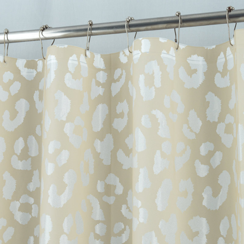 Rideau de douche imperméable Leopard Peva, Tanné