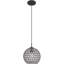 Luminaire suspendu en forme de globe à 1 lumière avec accents de cristal Ludie-1166731087