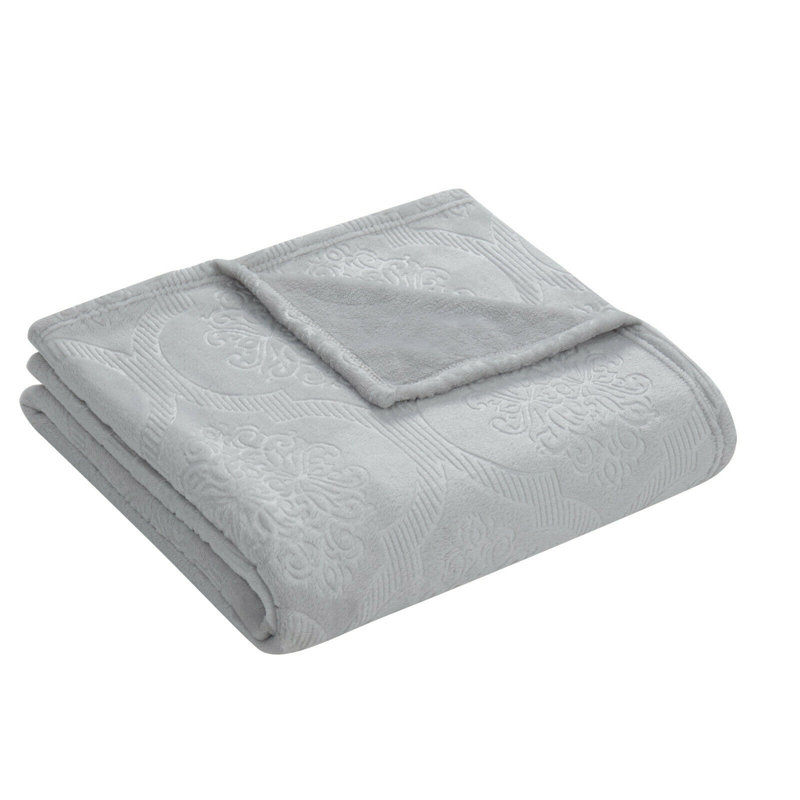 Jeté en molleton ultra doux, Gris