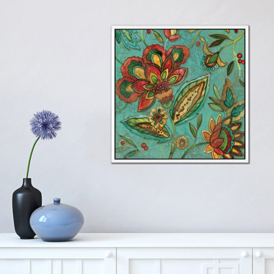 Teal Jacobean Spice II by Carol Robinson - Print on Canvas